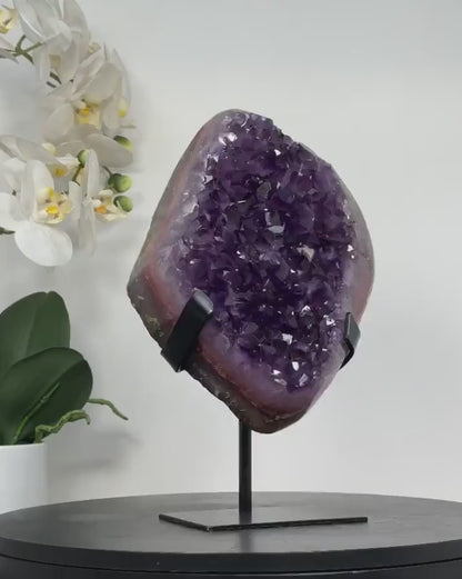 Amethyst Cluster with Red Jasper Banding - MWS1303, 24.5x16cm - 3.5kg