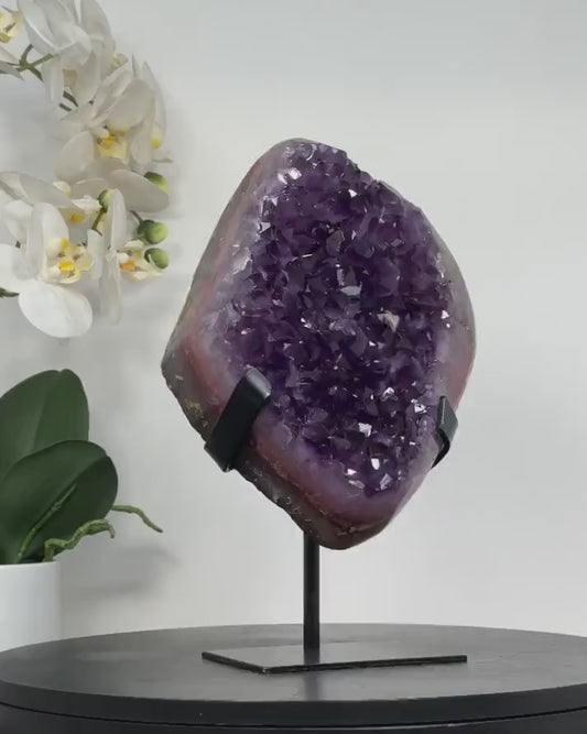 Amethyst Cluster with Red Jasper Banding - MWS1303, 24.5x16cm - 3.5kg