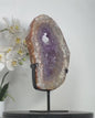 XXL Amethyst & Quartz Geode Slice Portal - MWS2333, 34.5x19cm