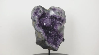 World Class Amethyst Geode with Stalactite Flower Formation | Stand Included | AWS0358, 36x29cm - 9.8kg