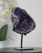Amethyst Geode with Metallic Stand - Top grade Uruguayan Crystal - MWS2421, 2kg - 22x13.5cm