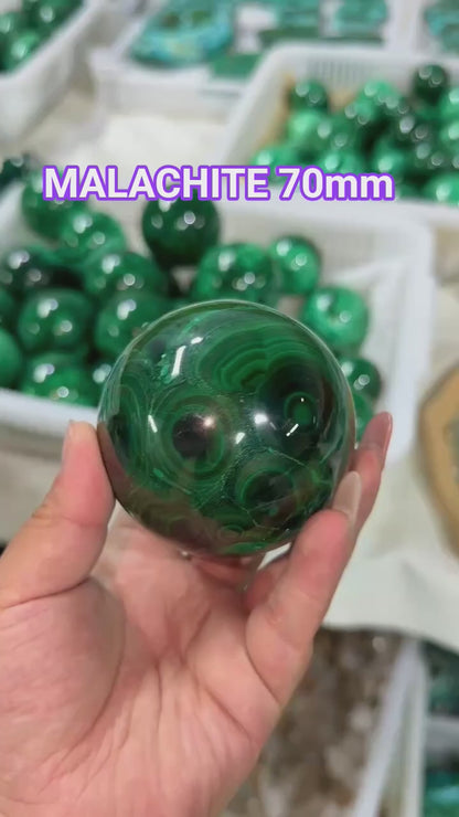 Superflott High Quality MALACHITE Sphere ( Krystallkule ) , Large 65-70mm