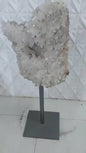 BIG & UNIQUE EXCLUSIV BRAZILIAN WHITE QUARTZ CLUSTER WITH STAND - 58KG - 118cm