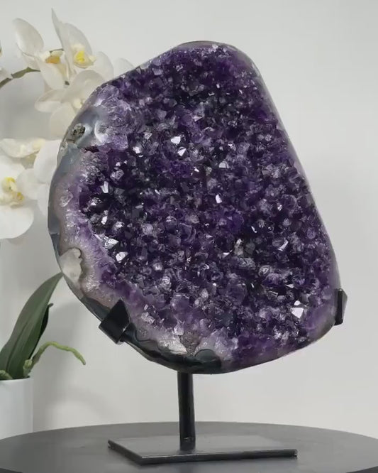 Large Uruguayan Amethyst cluster Specimen - MWS1263, 7.5kg - 32x22cm