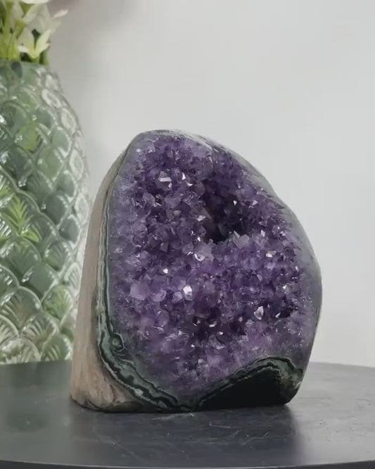 Top Quality Natural URUGUAY Amethyst Crystal Cave, 13x11.5cm - CBP1055