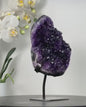 Natural Amethyst Geode With Deep Purple Color, Top Grade – Perfect Crystal for Shelf Decor - MWS2493, 20x9.5cm - 1.4kg