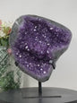 Natural Large Amethyst Cluster Geode with Shinny Crystals - AWS1417, 7.9kg - 31x25cm
