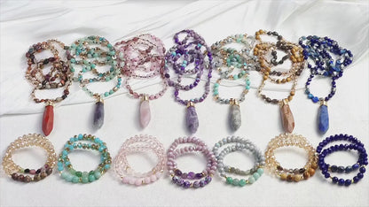 Nye Natural Stone Kjede + Armbånd fra MICCI DESIGN, Rose Quartz + Decor