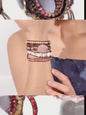 Populære og Trendy 5 Rader Bohemian BoHo Wrap Armbånd m/natural stones og genuin leather !