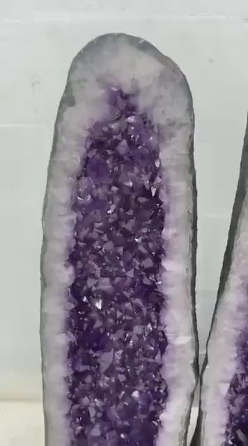 KAMPANJE HIGH QUALTY BRAZILIAN AMETYST GEODE m/Calcite - 40% OFF + Fri Frakt, 76kg - 97x26cm