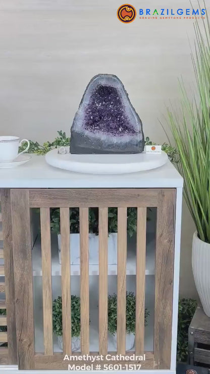 Extra Plus Quality Brazilian Amethyst Cathedral, 9kg - 23cm Tall #5601-1517 by Brazil Gems