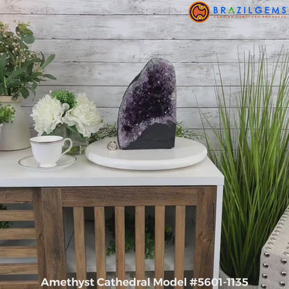 Extra Plus Quality Brazilian Amethyst Cathedral, ca. 6.8kg - 26cm Tall #5601-1135 by Brazil Gems