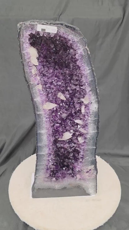 Tall Amethyst Crystal Geode 1108 Premium Queen Grade 16.44kg – H52xW20xD15cm
