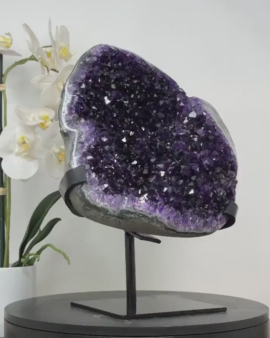 XL Natural URUGUAY Amethyst Geode, Premium Uruguayan Amethyst - MWS1855, 31x21cm - 8.4kg
