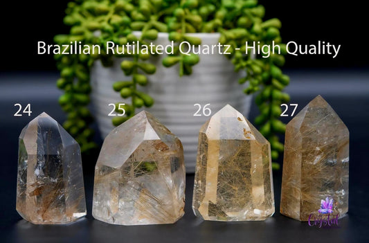 Very High Quality Brazilian Rutile Quartz Tower , 70 - 80mm