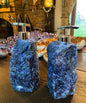 Nye, eksklusive - handcarved XL Raw Sodalite Quartz SÅpedispenser for bad og kjøkken, 18x10cm - 1.6kg