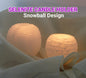 Selenitt Telys dekorasjon , Snowball Design - 8x8cm, 700gram, Medium