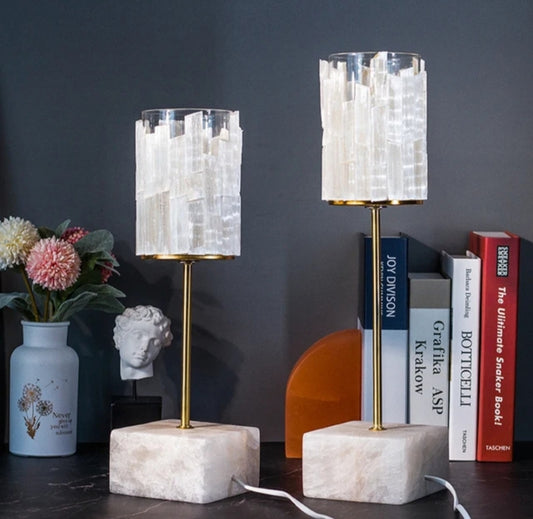 Superdekorativ Natural Selenite Led Lamp  / 40x11x11cm