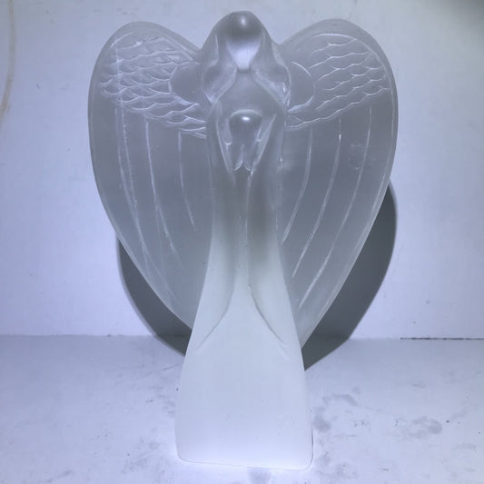 Ekstra stor og vakker Selenitt Engel, ca 15cm