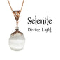 Nye, håndlagede Selenite Anheng m/kjede SPIRITUAL ACTIVATION ~ COMMUNICATION WITH THE HIGHER SELF, Silverplated..