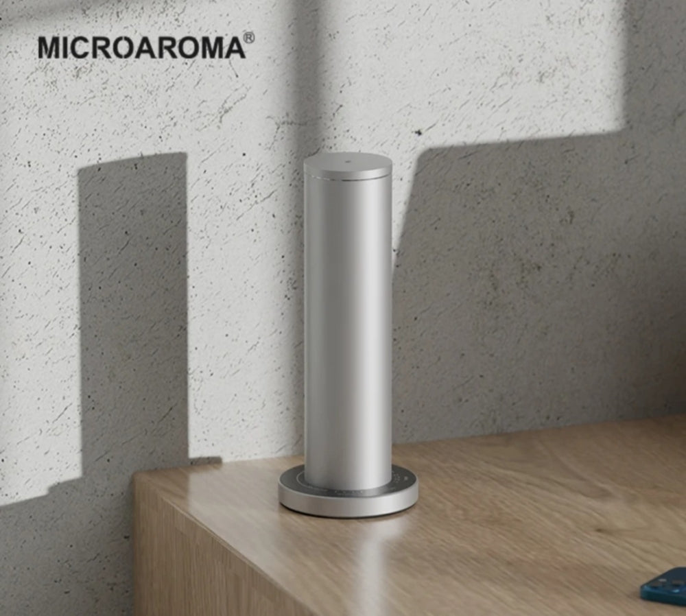 Nyhet ! Smart Home & Office Design Alutube Diffuser uten vann , Sølv Aluminium 110ml, Bluetooth, Oppladbart Batteri