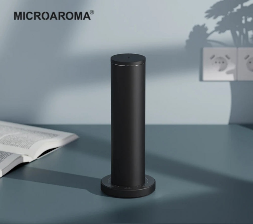 Nyhet ! Smart Home & Office Design Alutube Diffuser uten vann , Sort Aluminium 110ml, Bluetooth, Oppladbart Batteri