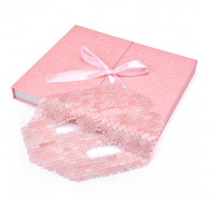 Premium A - Grade Heldekkende håndlaget Rose Quartz Face Mask / Ansiktmaske