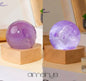 Nye, Led Crystal Sphere Quartz decorlamper... Ametyst , 6cm m/4cm Kule inkl. trebase