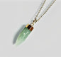 Nye Spike Point Pendel Anheng Green Aventurine m/kjede , Gold Electroplated