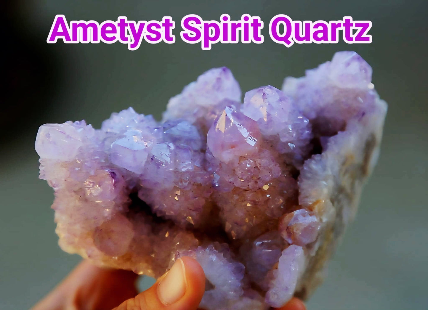 KAMPANJE / Supervakkert South Africa Ametyst Spirit Quartz Cluster, ca. 700 gram - 12 x 12 cm