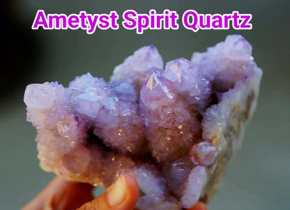 KAMPANJE / Supervakkert South Africa Ametyst Spirit Quartz Cluster, ca. 700 gram - 12 x 12 cm