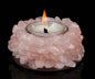Rose Quartz krystall Telysdekorasjon m/innvendig glass til telys , ca. 10cm