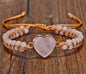 Merkaba 2 rader armbÅnd m/ Rosenkvarts Hjertesten