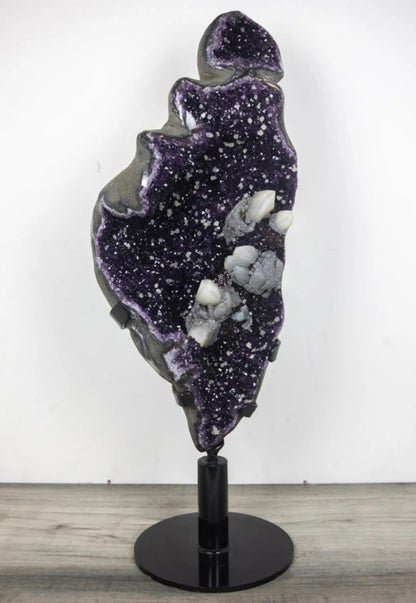 Unique Collection Grade Natural Amethyst with Rare Calcite Formation - AWS0958, 90x31x21cm