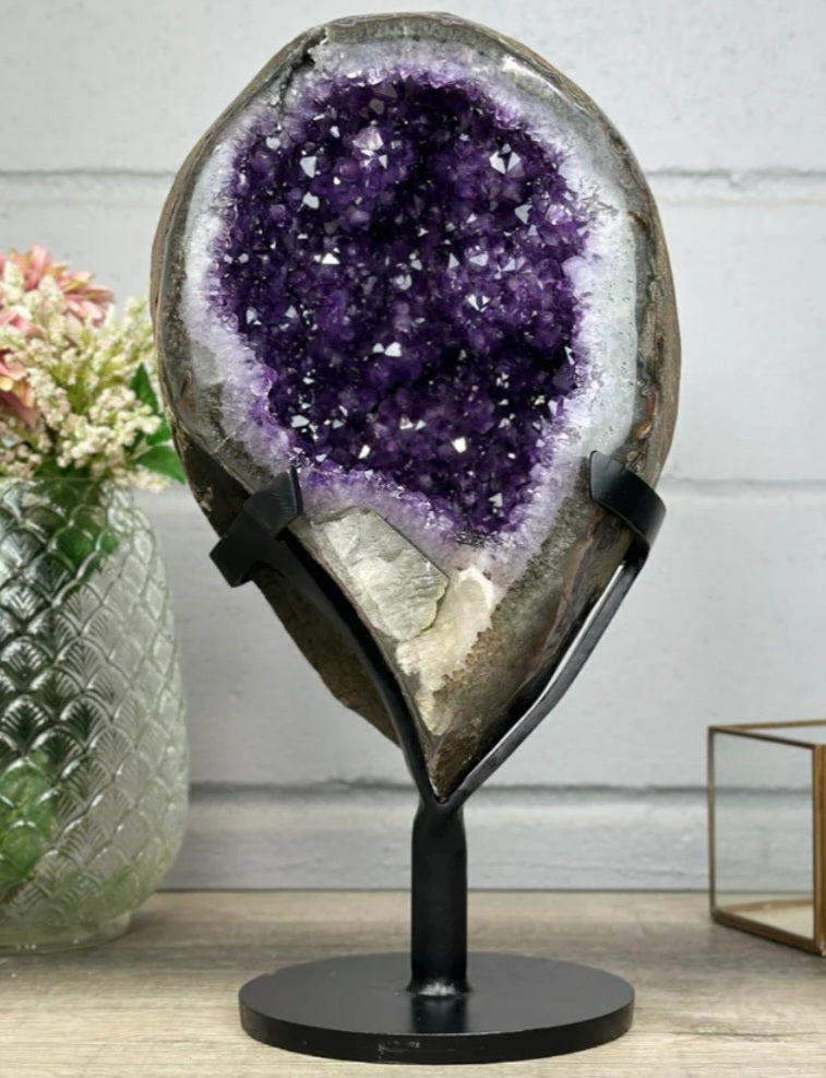 XXL Natural Amethyst Geode, Collection Grade Specimen - AWS1095, 42x23cm