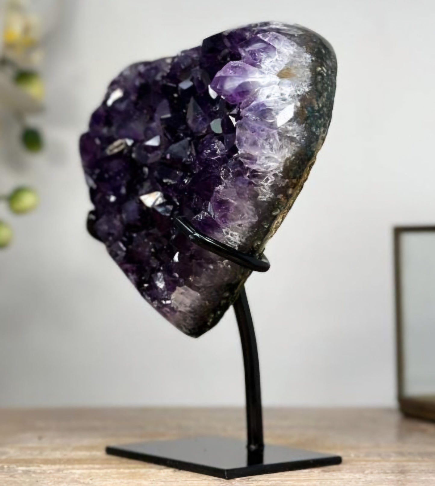 Uruguayan Amethyst Stone Heart Carving, , Unique Piece, HST0243, 15x11.5cm - 700gram