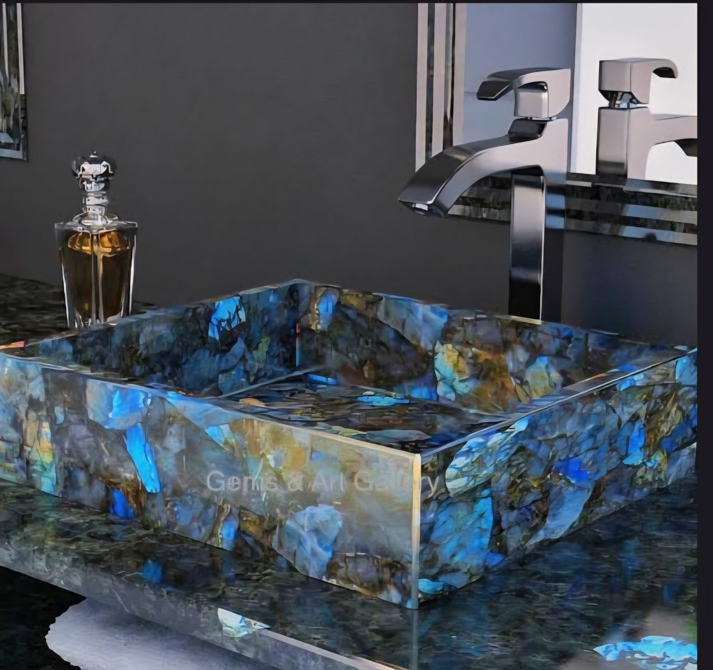 Luksuriøse Gemstone Design Håndvasker i forskjellige stentyper, størrelser og former