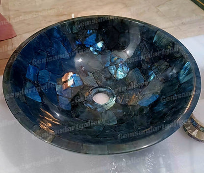 Luksuriøse Gemstone Design Håndvasker i forskjellige stentyper, størrelser og former